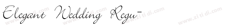 Elegant Wedding Regu字体转换
